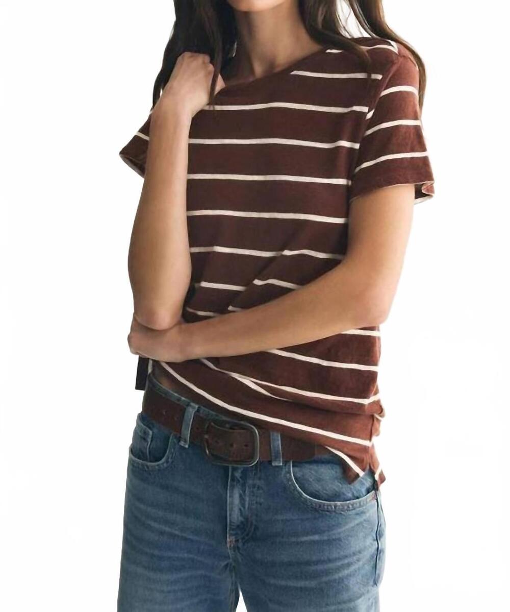 NEW Z SUPPLY foundation stripe tee in sandalwood